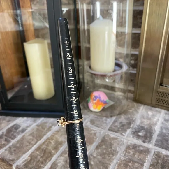 SOLID 14KT GOLD Diamond Sapphire Ring - Picture 12 of 14